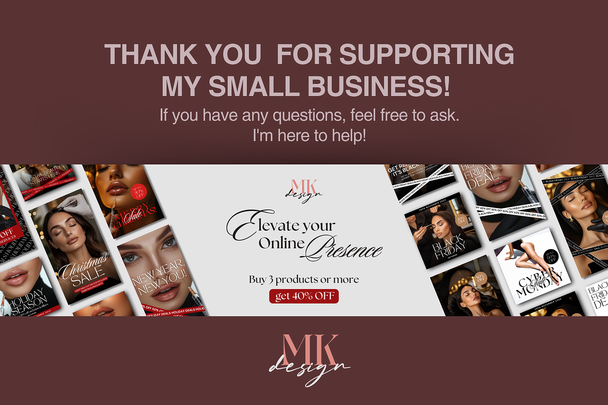 Brows & Lashes Instagram Templates, a Social Media Template by DesignsbyMariaStudio (Photo 10 of 10)