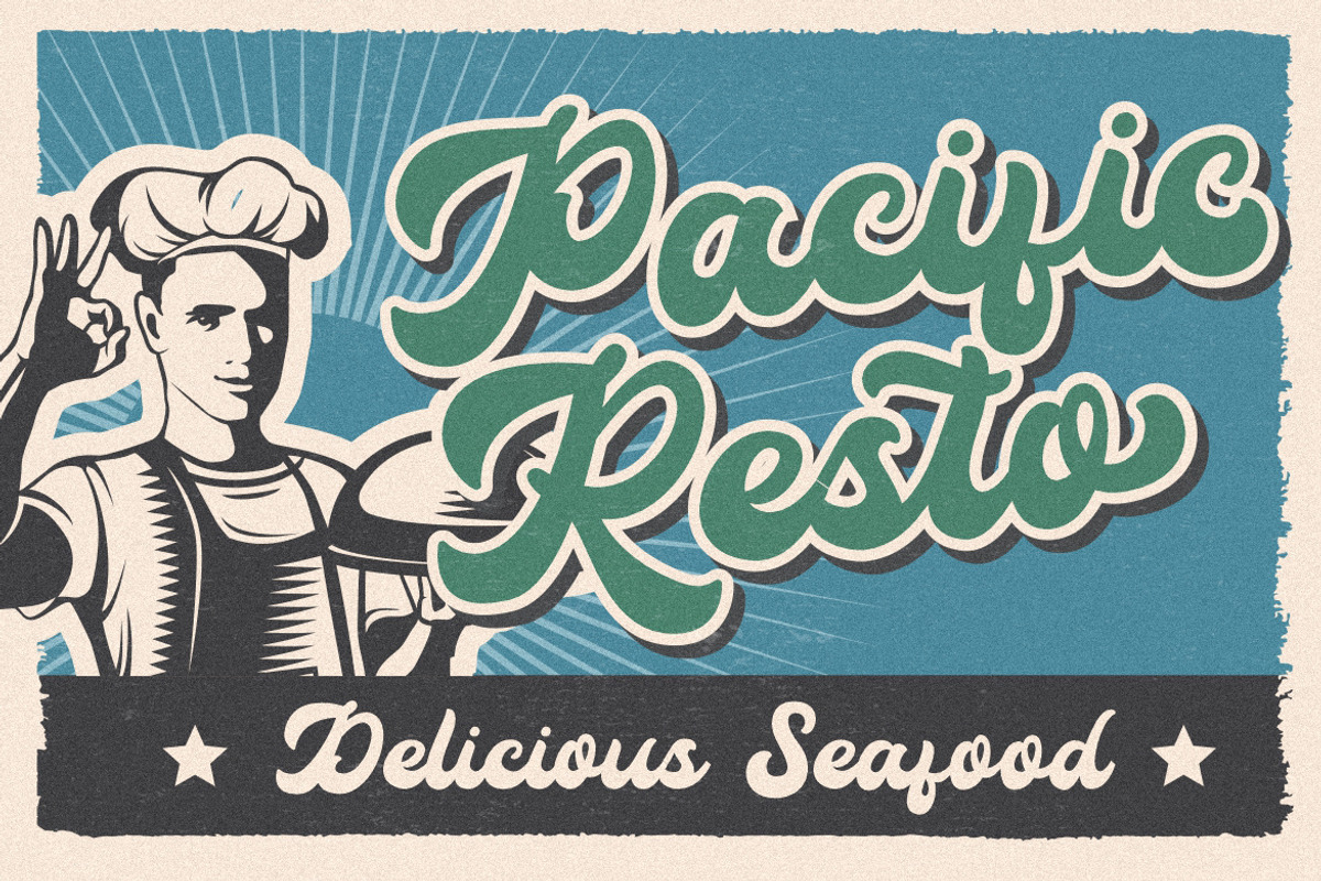 Klassik Style Retro Bold Script, a Script Font by Creatype Studio (Photo 3 of 9)