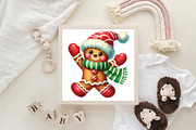 Cute Christmas Gingerbread Clipart, an Illustration by CraftArtStudio (Thumbnail 6 of 6)