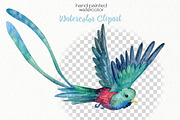 Watercolor Birds Clipart, an Animal Illustration by OllyKo Art (Thumbnail 5 of 7)