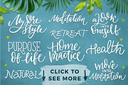 Yoga studio lettering & graphic set, an Object Graphic by Beauty Drops (Thumbnail 4 of 6)