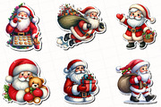 Christmas Santa Claus Sticker Clipar, an Illustration by OK Design (Thumbnail 2 of 5)