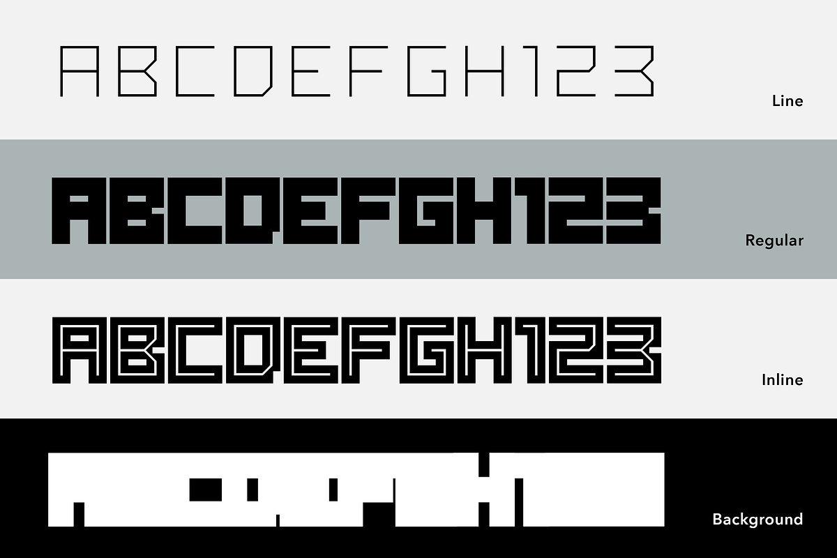 Raster - Block Font preview 3