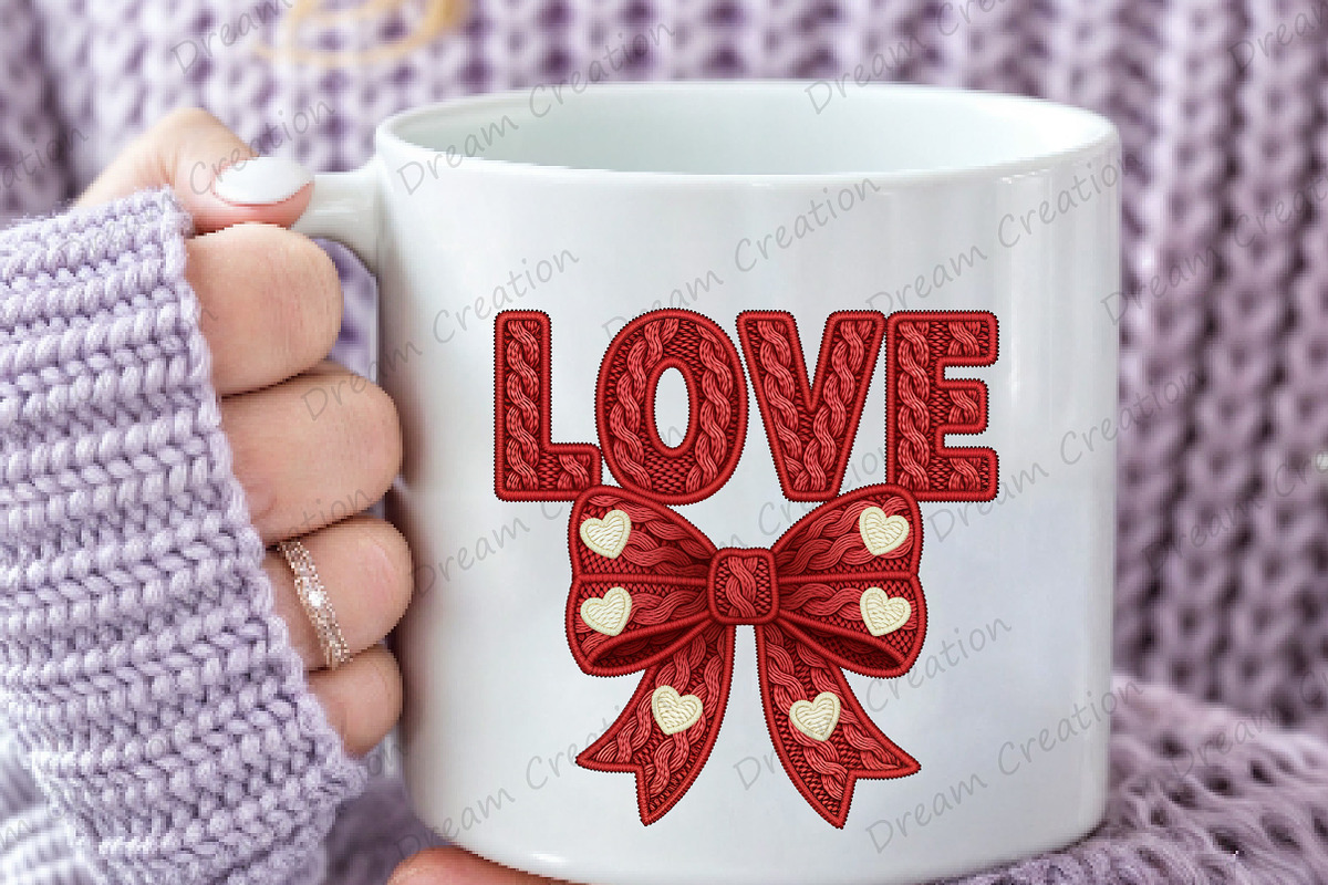 Faux Yarn Crochet Love Valentine PNG, an Illustration by Dream Creation (Photo 4 of 5)
