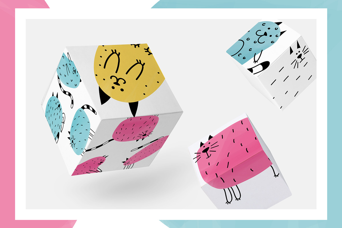 Abstract CATS Cliparts, an Animal Illustration by Panna Limon Store (Photo 4 of 8)