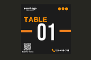 Restaurant Table Sticker & QR Menu, a Stationery Template by microtasker (Thumbnail 1 of 3)
