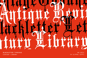 Ornate Vintage Gothic Display Font, a Blackletter Font by Century Library