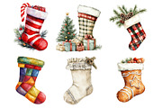 Christmas Socks Sublimation Clipart, an Illustration by Daily.Designs (Thumbnail 4 of 5)