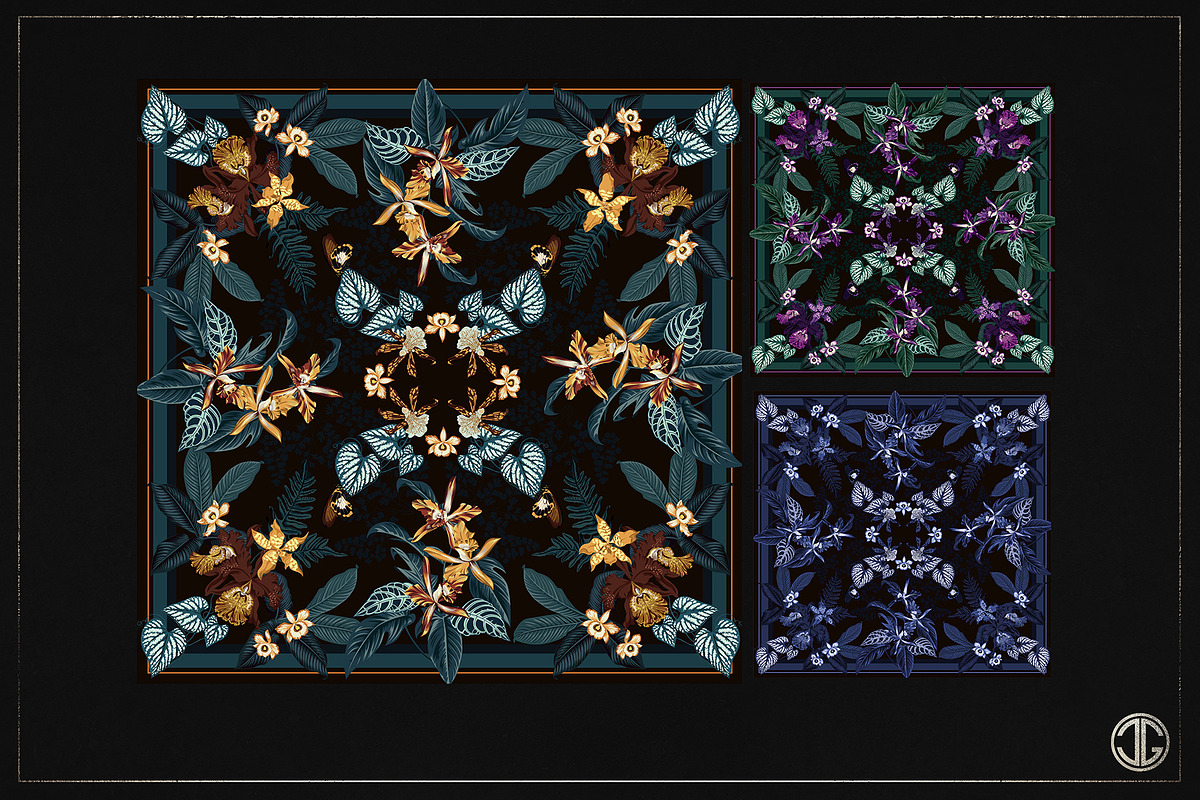 THE ORCHIDS seamless vector pattern, a Pattern Graphic by C & G (Photo 3 of 9)