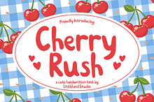 Cherry Rush Cute Handwriting