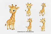 15 Bundle Watercolor Giraffe Yellow, an Animal Illustration by Morspective (Thumbnail 7 of 8)