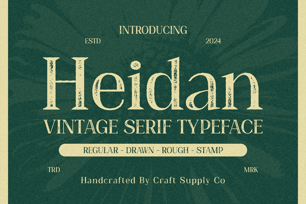 Heidan Vintage, a Serif Font by Craft Supply Co. (Photo 1 of 8)