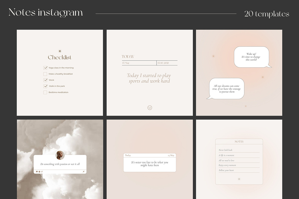 CANVA & PS / 160+ Aesthetic template, a Social Media Template by Simple có (Photo 8 of 19)