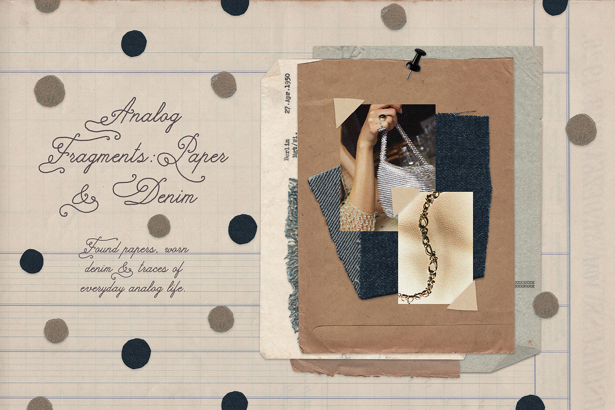 Analog Fragments: Paper & Denim, a Texture Graphic by Lidberia (Photo 1 of 14)