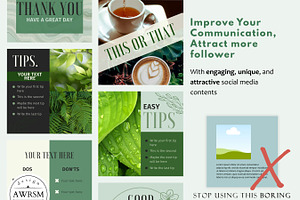 Green Instagram Canva Beauty