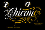 Chicano Vol. 02 | Tattoo style, a Script Font by Muntab_Art (Thumbnail 2 of 9)