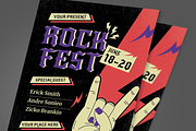 Rock Fest - Music Party Flyer Set, a Flyer Template by SquidPixey (Thumbnail 2 of 6)