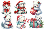 Cute Christmas Polar Bear Clipart, an Illustration by Designworld (Thumbnail 4 of 5)