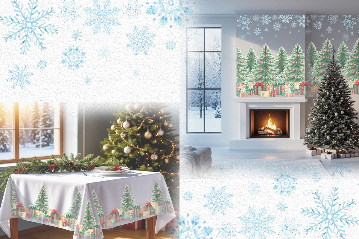 Winter Holidays watercolor clipart, an Illustration by susie-p-art (Photo 12 of 18)