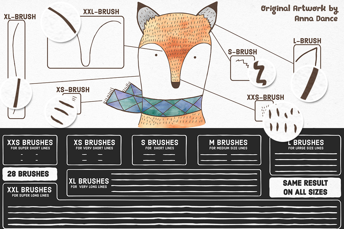 SALE - Line Art Ink Brushes