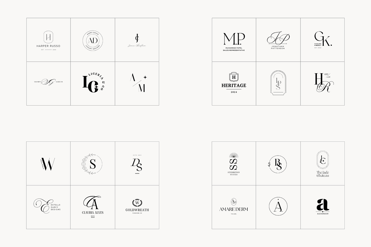 Monogram Logo Kit Bundle, a Branding & Logo Template by Studio Kumo (Photo 11 of 14)