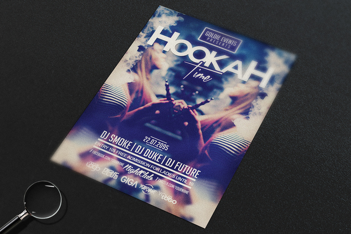 Hookah Chill Time | Flyer Template, a Flyer Template by GIGA-TEMPLATE (Photo 7 of 9)