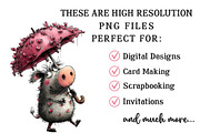 Quirky Valentine Pig Clipart, an Illustration by OK Design (Thumbnail 5 of 6)