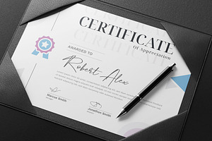 Modern Certificate Template, a Stationery Template by Pixelpick