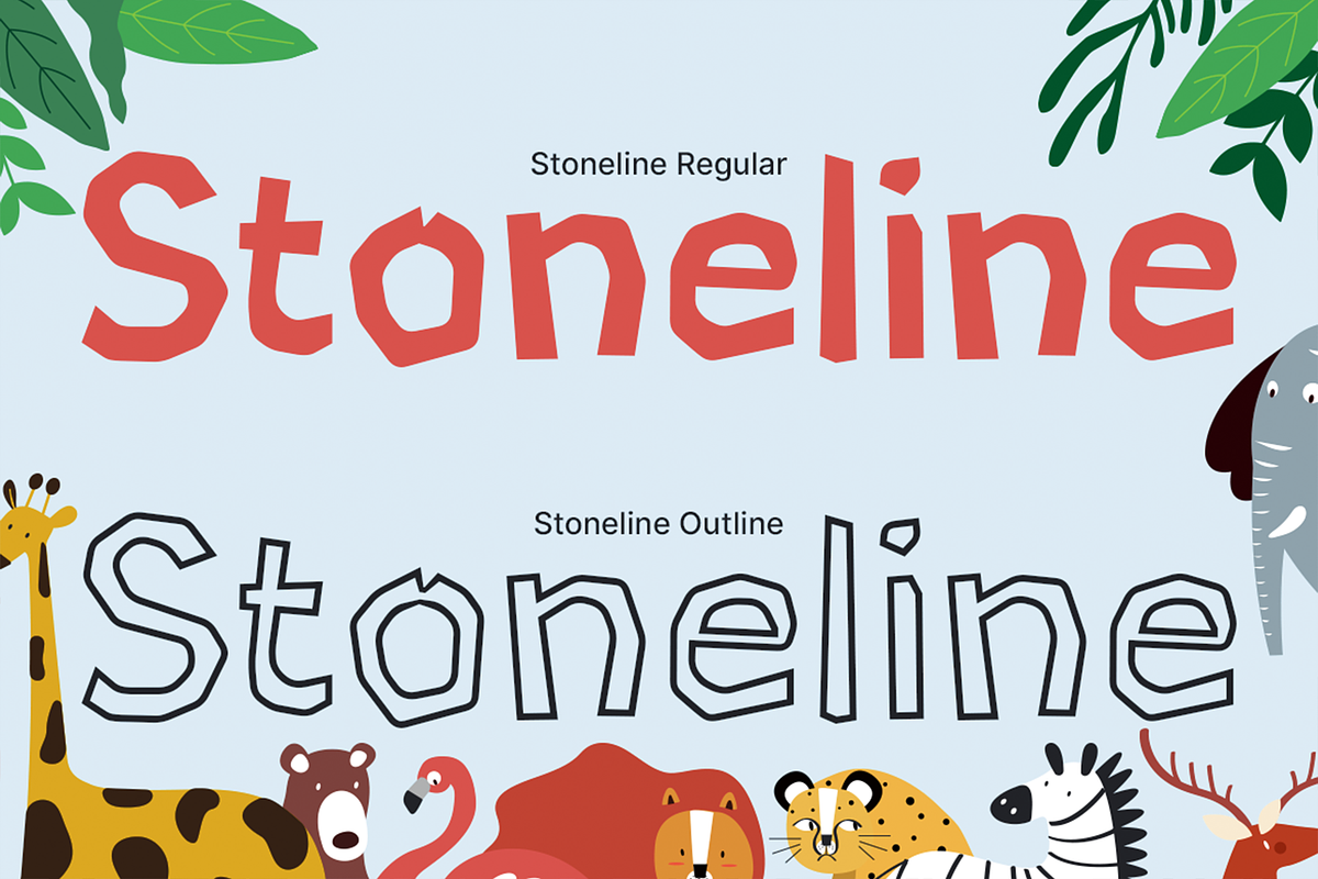 Stoneline - Fun Cartoon Fonts, a Sans Serif Font by Konstantine Studio (Photo 2 of 6)