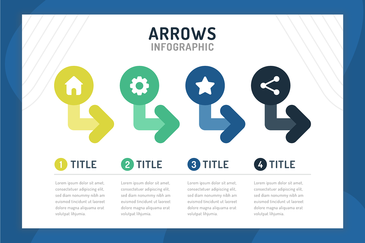 Arrows Infographic Template, a Templates & Theme by Bartama Graphic