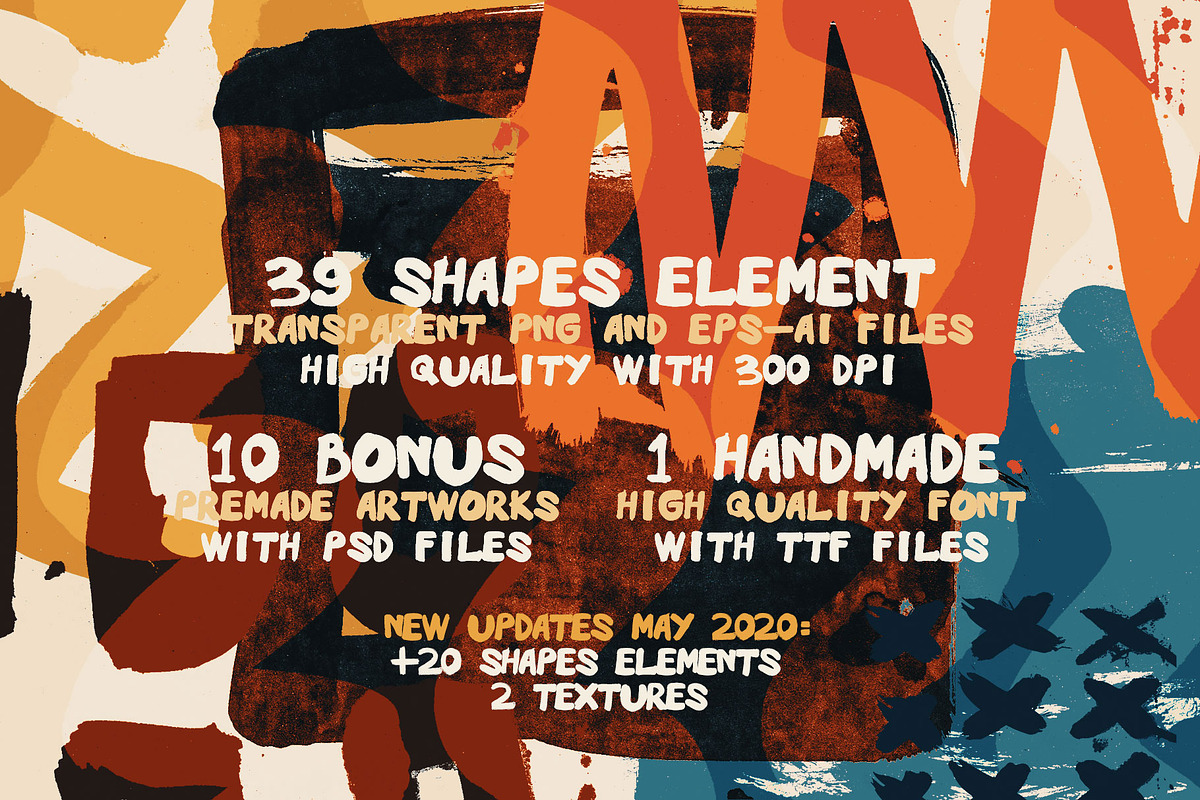 Ugly Shapes: 70 Shape Elements, a Pattern Graphic by nicholasasmita (Photo 2 of 19)