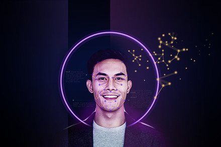 Facial Recognition System Concepts. AI Technology. Smiling  Youn, a Technology Photo by salmon.black