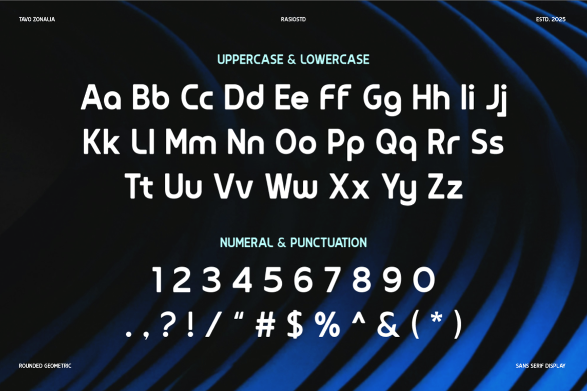Tavo Zonalia Rounded Sans Serif Font, a Sans Serif Font by Rasio Studio (Photo 2 of 7)