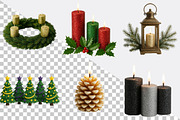 Christmas Glitter Candle Clipart Bun, an Illustration by SVGArt (Thumbnail 8 of 8)