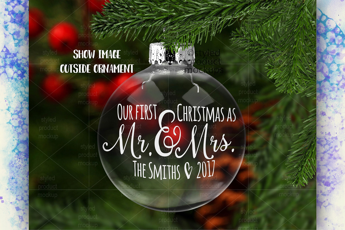 Clear glass ornament mockup, a Product Mockup by StyledProductMockups (Photo 5 of 5)