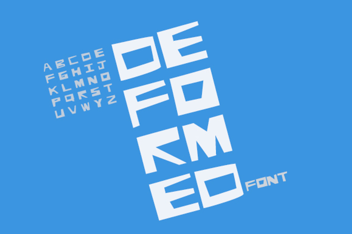 Deformed Abstract Font-4Compositions preview 5