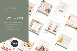 Nutrition Social Media Templates