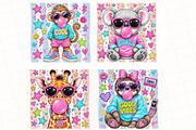 Preppy Y2K Animal Clipart Bundle, a Seasonal Illustration by OK Design (Thumbnail 3 of 6)