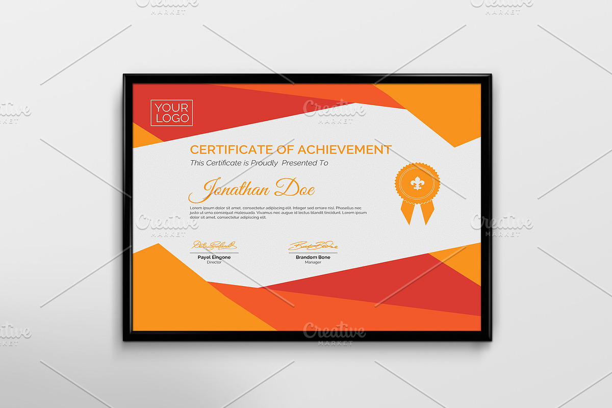 Certificate Template, a Stationery Template by Cristal Pioneer (Photo 3 of 5)