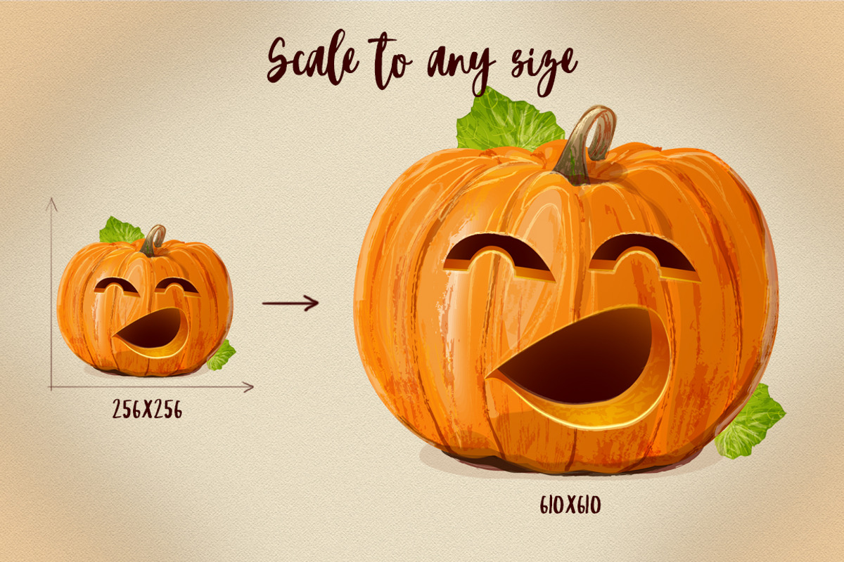 Halloween Pumpkin illustrations, an Illustration by Indie Khisa (Photo 7 of 8)