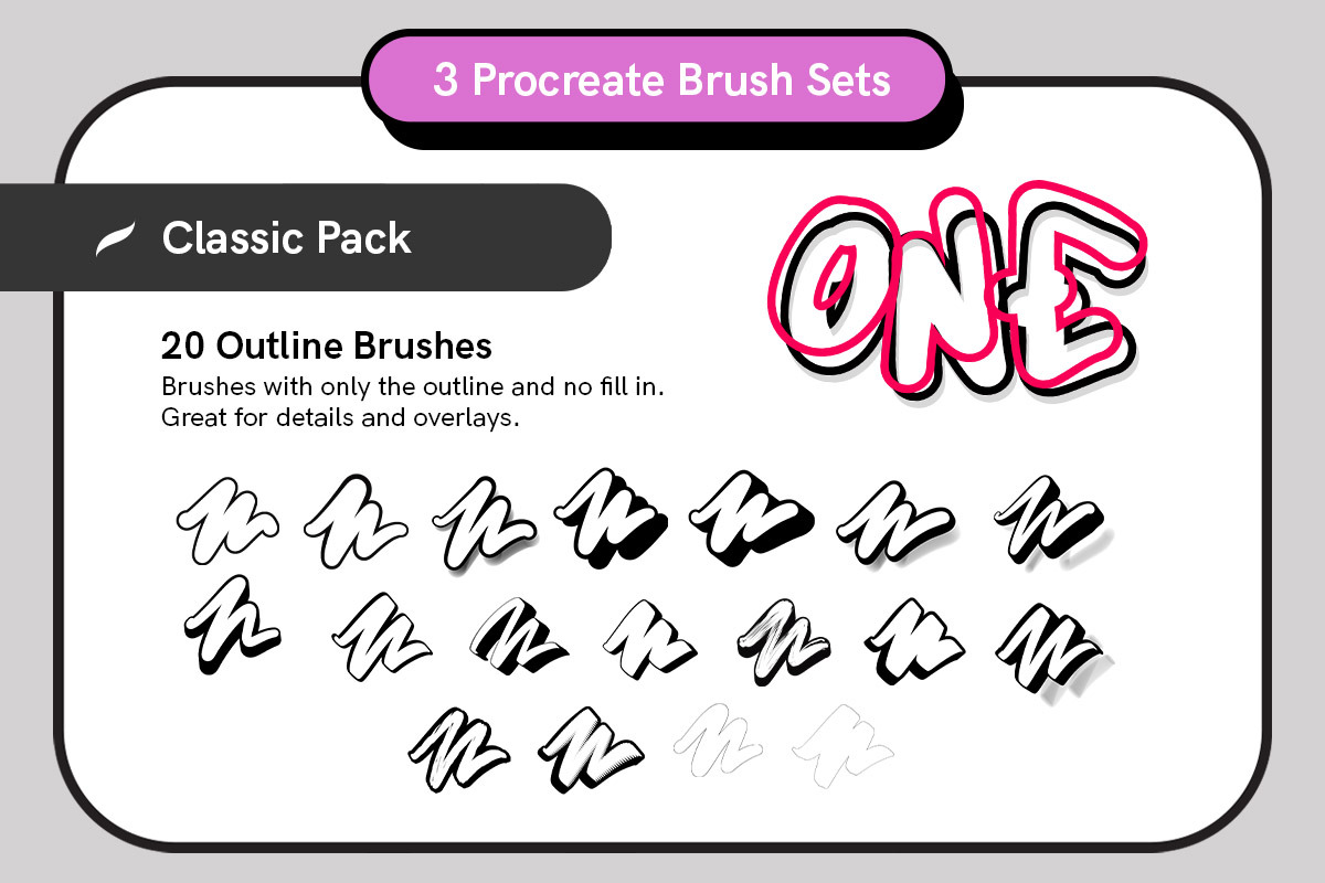 Outline Pack - Outline Brushes, a Brush Add-On by Snooze one (Photo 6 of 13)