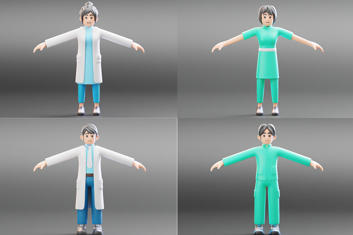 3D Medical Character Collection, a Characters & Person 3D Model by Dudukbersama (Photo 1 of 5)