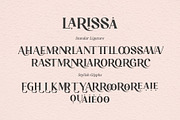 Larissa - Ligature Typeface, a Serif Font by Graphicxell (Thumbnail 8 of 10)
