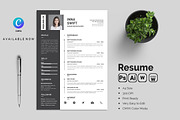 Professional Resume CV Template, a Resume Template by Blackcloud_Creations (Thumbnail 4 of 8)