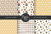 Bear and Bees watercolor clipart, an Animal Illustration by Estudio 812 (Thumbnail 2 of 7)