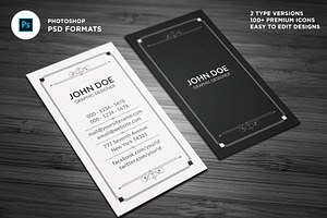 Elegant Vertical Business Cards, a Business Card Template by Galaxiya