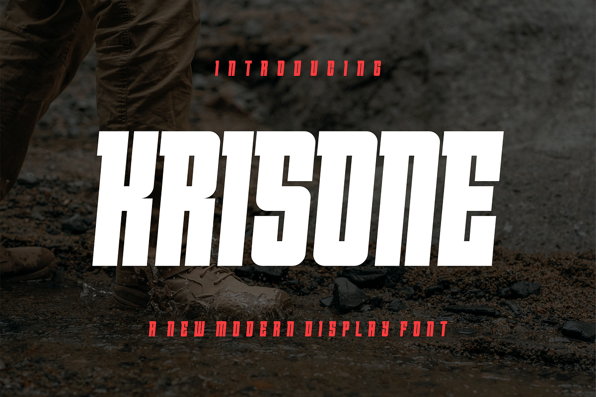 Krisone - Font, a Sans Serif Font by artchiles_design (Photo 1 of 5)