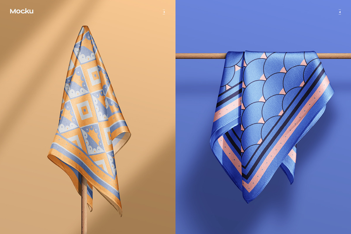 Silk Scarf Mockup - Studio series 02, an Apparel Mockup by Mocku (Photo 6 of 13)