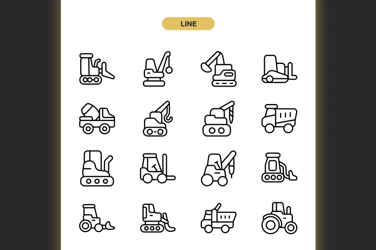 Bulldozer Icons, an Icon by Spacepixel Creative (Photo 2 of 3)