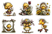 Whimsical Spring Duck Clipart, an Illustration by Dream Creation (Thumbnail 5 of 6)
